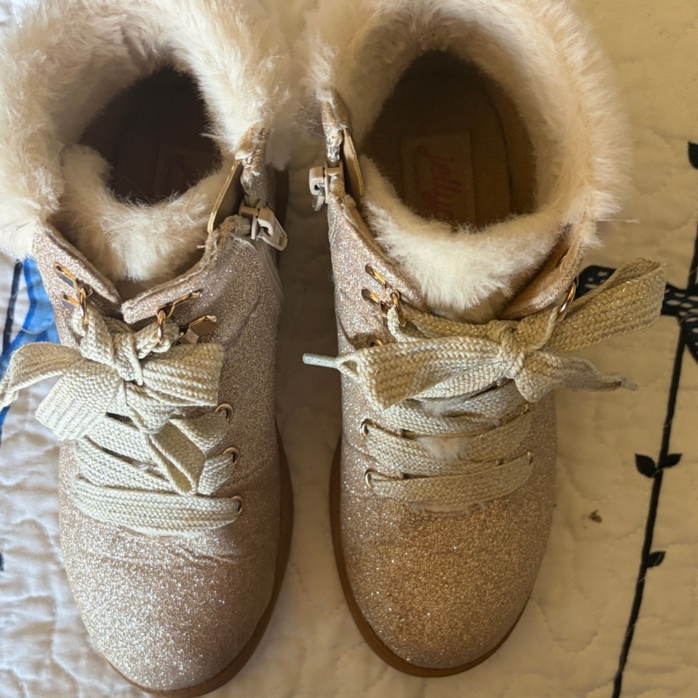 Jellypop Glittery Gold Kids Boots